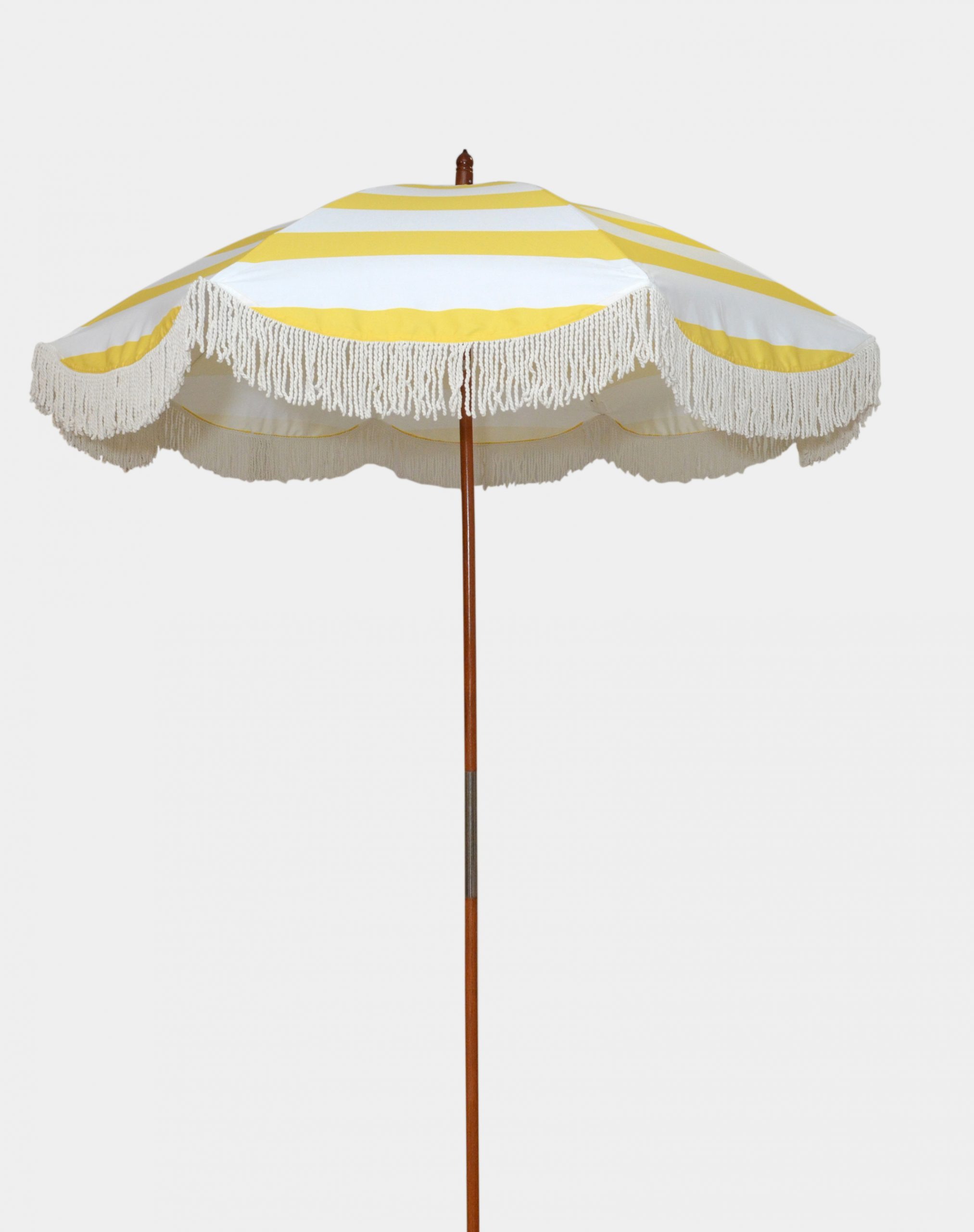 Polyester outdoor yellow stripe umbrella Sarabhai Enterprises